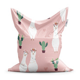 Sedací vak Lama a kaktusy: 200x140 cm