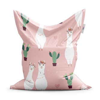 Sedací vak Lama a kaktusy: 200x140 cm