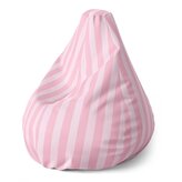 Sedací vak Pear Růžové pruhy: 140 x 100 x 25 cm