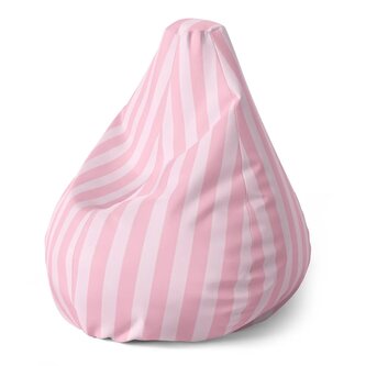 Sedací vak Pear Růžové pruhy: 140 x 100 x 25 cm