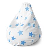 Dětský sedací vak Pear Modré hvězdy na bílé: 70 x 95 x 15 cm