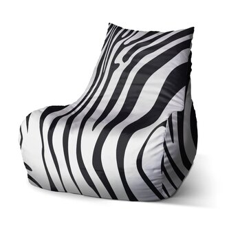 Sedací vak Bean Vzor zebry: 100 x 90 x 45 cm