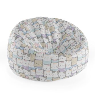 Sedací vak Cocoon Kreslená koťátka: 115 x 75 cm x 45 cm