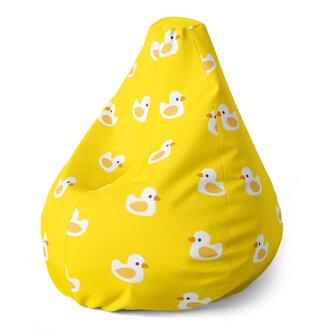 Dětský sedací vak Pear Bílé kachničky: 70 x 95 x 15 cm