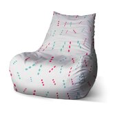 Dětský sedací vak Bean Tečkované čárky: 60 x 70 x 70 cm
