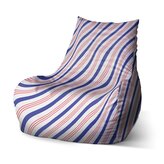 Dětský sedací vak Bean Modročervené pruhy: 60 x 70 x 70 cm