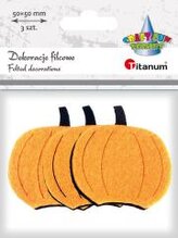 Dekoracje filcowe dynie 3D 50x50mm 8szt