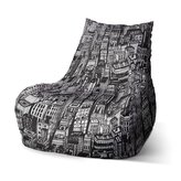 Dětský sedací vak Bean Kreslené mrakodrapy: 60 x 70 x 70 cm