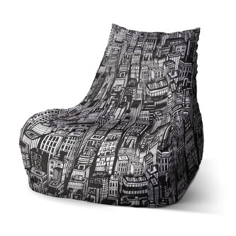 Dětský sedací vak Bean Kreslené mrakodrapy: 60 x 70 x 70 cm