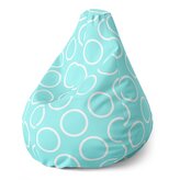 Dětský sedací vak Pear Bílé kruhy: 70 x 95 x 15 cm
