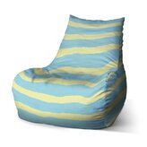 Dětský sedací vak Bean Modrožluté pruhy: 60 x 70 x 70 cm