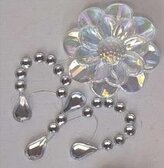 Kryształki samoprzylepne kwiaty 35x50mm 8szt