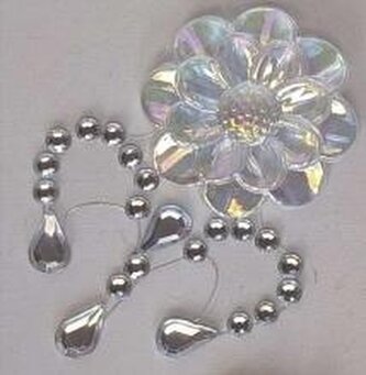 Kryształki samoprzylepne kwiaty 35x50mm 8szt