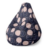 Dětský sedací vak Pear Kruhy a puntíky: 70 x 95 x 15 cm