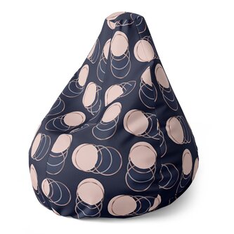 Dětský sedací vak Pear Kruhy a puntíky: 70 x 95 x 15 cm