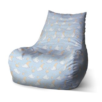 Sedací vak Bean Měsíčky, hvězdičky a mráčky: 100 x 90 x 45 cm