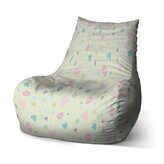 Sedací vak Bean Srdíčka a spirály: 100 x 90 x 45 cm