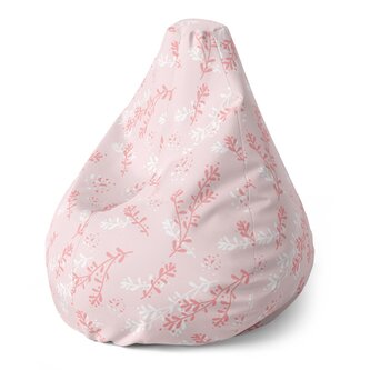 Dětský sedací vak Pear Růžové rostliny: 70 x 95 x 15 cm