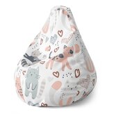 Dětský sedací vak Pear Malované kočičky: 70 x 95 x 15 cm