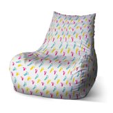 Dětský sedací vak Bean Obtisk nožiček: 60 x 70 x 70 cm