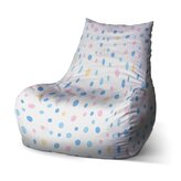 Sedací vak Bean Barevné puntíky na bílé: 100 x 90 x 45 cm