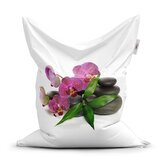 Sedací vak Orchideje a kameny: 200x140 cm