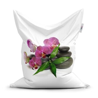 Sedací vak Orchideje a kameny: 200x140 cm