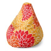 Sedací vak Pear Barevné květiny: 140 x 100 x 25 cm