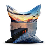 Sedací vak Západ slunce nad molem: 200x140 cm