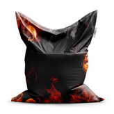 Sedací vak Červený oheň: 200x140 cm