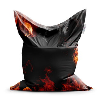 Sedací vak Červený oheň: 200x140 cm