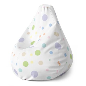 Sedací vak Pear Barevné puntíky: 140 x 100 x 25 cm