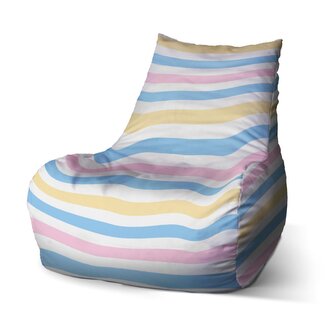 Sedací vak Bean Barevné pruhy: 100 x 90 x 45 cm