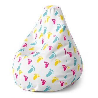 Sedací vak Pear Obtisk nožiček: 140 x 100 x 25 cm