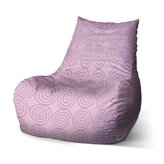 Sedací vak Bean Růžové spirály: 100 x 90 x 45 cm