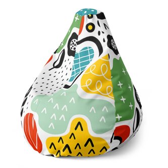 Dětský sedací vak Pear Dětské malování: 70 x 95 x 15 cm