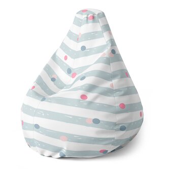 Dětský sedací vak Pear Tečky a pruhy: 70 x 95 x 15 cm
