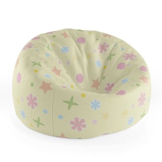Sedací vak Cocoon Květiny na žluté: 115 x 75 cm x 45 cm