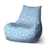 Sedací vak Bean Bílé puntíky na modré: 100 x 90 x 45 cm