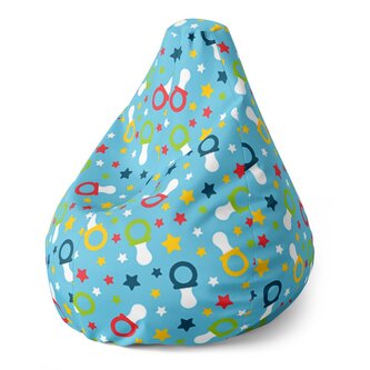 Sedací vak Pear Dudlíky a hvězdy: 140 x 100 x 25 cm