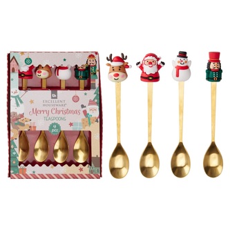 Malé lžičky / vidličky - vánoční sada 4 ks