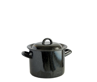 Hrnec s poklicí smalt černý 18cm 3,5L