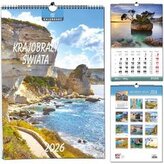 Kalendarz 2026 B3 13 planszowy Krajobrazy Świata