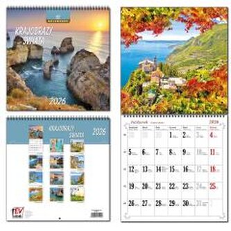 Kalendarz 2026 30x60 13 planszowy Krajobrazy Św.