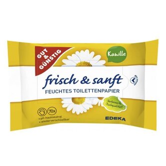 G&G Toaletní vlhčený papír - 2x70ks heřmánek