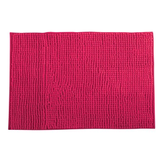 MSV koupelnová předložka CHENILLE, růžová, mikrovlákno, protiskluzová, 40 x 60 cm