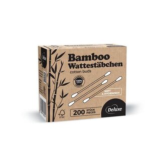 Deluxe EcoBamboo 200ks - bambusové vatové tyčinky do uší