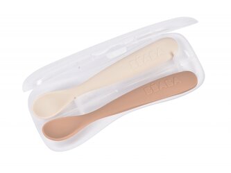 První lžičky silikonové 2 ks s pouzdrem Clay Praline