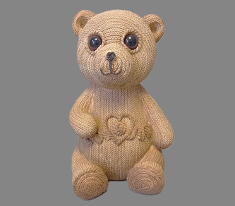 Medvěd  pletený design velký