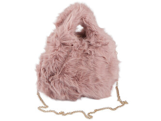 Kožešinová kabelka - 1 ks - 4 pudrová